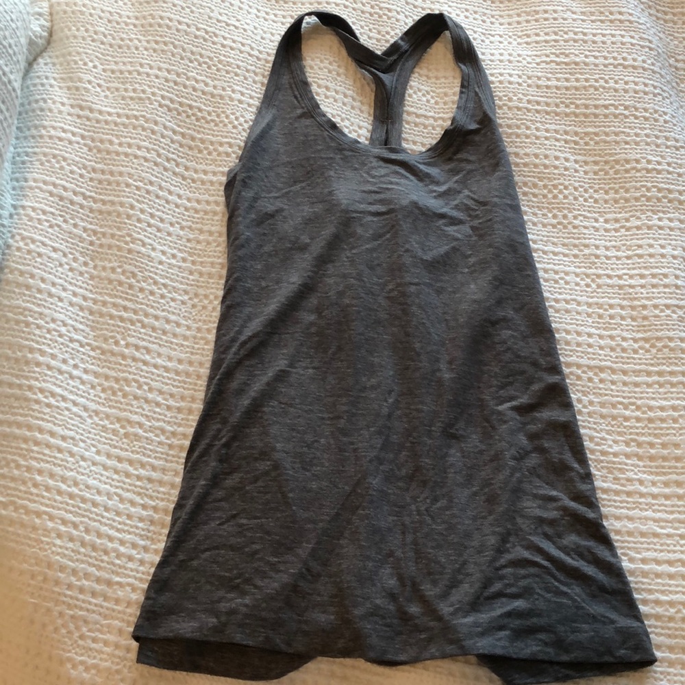 Lulu lemon super soft grey tank. Size 10.